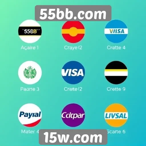 Comparativo de métodos de pagamento aceitos no 55bb.com